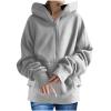 XUNRYAN Womens Hoodies Long Teen Girl Fall Fashion 2023 Jacket Oversized Sweatshirts Casual Clothes Zip Up Hoodie Pockets view 1