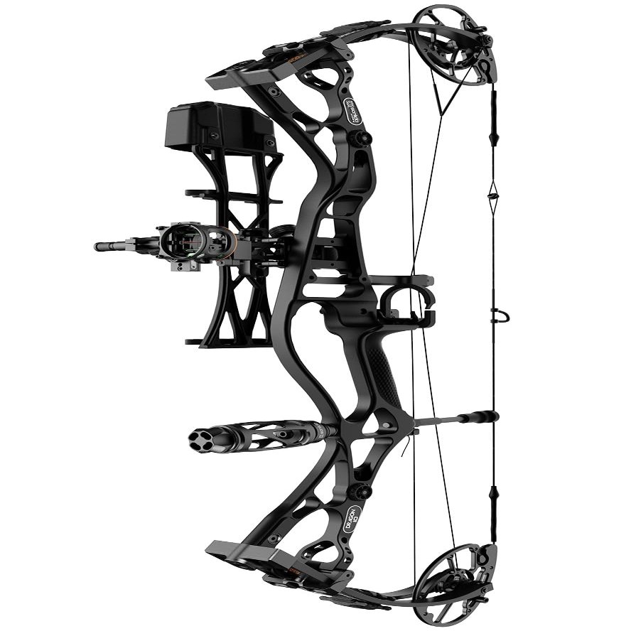 Sanlida 2024 Dragon 10 Flagship Top of The Line Hunting Compound Bow Kit for Adults and Advanced Archers, IBO Speed 340 FPS, Limited Life-time Warranty (Large Cam(30"-32"), Black, 50-60#)