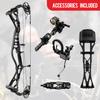 Sanlida 2024 Dragon 10 Flagship Top of The Line Hunting Compound Bow Kit for Adults and Advanced Archers, IBO Speed 340 FPS, Limited Life-time Warranty (Large Cam(30"-32"), Black, 50-60#) view 2