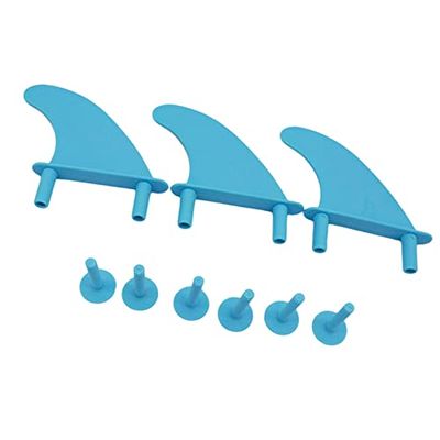 3Pcs Soft Top Surfboard Fins Surf Fin Screws Parts Softboard Supplies Foam Surf Board Longboard Thruster Fins for Summer Cruiser Deck Beach