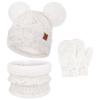 Winter Hats, Gloves, Scarves Set with Pompom Beanies for 0-4 Year Old Boys & Girls view 1
