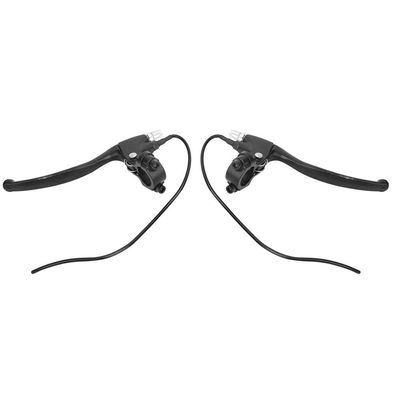 CHEOTIME 1 Pair Bicycle Brakes Lever, Bike Brake Handle Bar Grips Assembly Left and Right Aluminum Alloy Handlebar Brake Levers with Cable for Most Bicycle, Road Bike(Black)