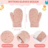 Toddler Infants Kids Winter Hats Gloves Scarfs Set Pompom Beanie Caps Mittens Neck Warmer with Fleece for 0 6 12 18 Months 1 2 3 4 Years Old Baby Girls Boys Gifts view 3