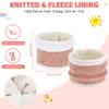 Toddler Infants Kids Winter Hats Gloves Scarfs Set Pompom Beanie Caps Mittens Neck Warmer with Fleece for 0 6 12 18 Months 1 2 3 4 Years Old Baby Girls Boys Gifts view 4