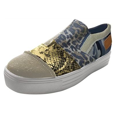 Ladmiple Loafers For Women Dressy Wide Size Women's Canvas Shoes Low Cut Slip On Sneaker Casual Walking Shoes Dressy Summer Comfortable Fashion Platform Flats Loafers