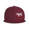 Beef Cuts Hat Flat Brim Trucker Hats for Men Women Hip Hop Baseball Cap Adjustable Dark Red Sun Caps view 3