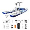 Spatium Fishing Water Bikes 2.0,Pedal Drive Water Bike Inflatable Float Adults & Youth Fishing/Cruise on Water More Stable+Mat Dark Blue Water Bikes for Lake view 1