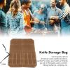 KWQBHW Camp Kitchen Utensil Organizer Portable Roll Up Camping Utensils Organizer Portable Picnic Cutlery Storage Bag for Backpacking BBQ Camping Hiking Travel(Khaki) view 2