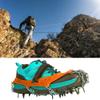 Crampons, 14 Spikes Anti Slip Crampons, Ice Cleats with Reinforced Hook Annulus, Traction Snow Grips for Hiking Fishing Walking Climbing Mountaineering(Orange) view 2