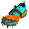 Crampons, 14 Spikes Anti Slip Crampons, Ice Cleats with Reinforced Hook Annulus, Traction Snow Grips for Hiking Fishing Walking Climbing Mountaineering(Orange) view 3