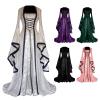 Wkishenl Renaissance Dress Women Floor Length Victorian Ball Gown Fairy Flare Sleeve Lace Up Corset Medieval Costume Halloween Cosplay Costumes view 3
