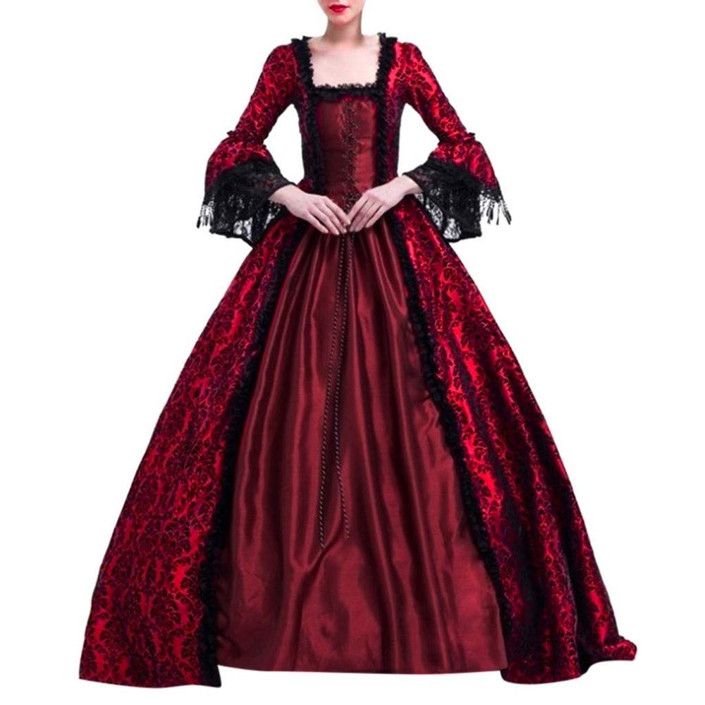 18Th Century Dress for Women Victorian Ball Gown Flared Sleeves Renaissance Vintage Dress Masquerade Medieval Costume Gothic Queen Dress