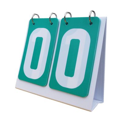 Colaxi Sports Scoreboard Score Counter 2 Digit Portable Manual Score Flip Cards Scoring Board Flip Number Score Board for Baseball Football Outfoor, Green