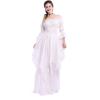 Victorian Women's Fairy Puff Sleeve High Low Ruffle Medieval Cute Off Shoulder Renaissance Regency Gothic Witch Costume Dress view 1