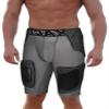 Exxact Sports Gladiator 5-Pad Adult Football Girdle for Men with Cup Pocket, Padded Compression Shorts with Integrated Hip, Thigh, Tailbone Pads, Men's Girdle Football (Grey, A4XL) view 1