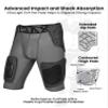 Exxact Sports Gladiator 5-Pad Adult Football Girdle for Men with Cup Pocket, Padded Compression Shorts with Integrated Hip, Thigh, Tailbone Pads, Men's Girdle Football (Grey, A4XL) view 3