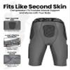 Exxact Sports Gladiator 5-Pad Adult Football Girdle for Men with Cup Pocket, Padded Compression Shorts with Integrated Hip, Thigh, Tailbone Pads, Men's Girdle Football (Grey, A4XL) view 4