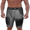 Exxact Sports Gladiator 5-Pad Adult Football Girdle for Men with Cup Pocket, Padded Compression Shorts with Integrated Hip, Thigh, Tailbone Pads, Men's Girdle Football (Grey, A3XL) view 1