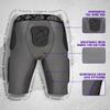 Exxact Sports Gladiator 5-Pad Adult Football Girdle for Men with Cup Pocket, Padded Compression Shorts with Integrated Hip, Thigh, Tailbone Pads, Men's Girdle Football (Grey, A3XL) view 3