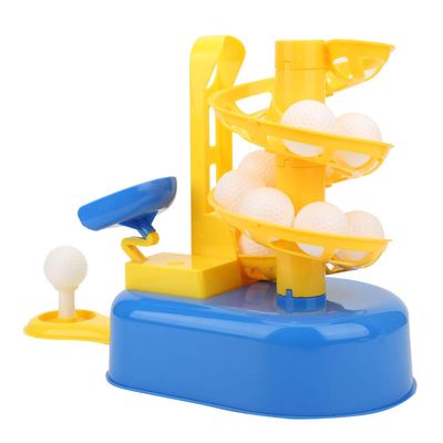 NDNCZDHC Golf Pitching Machine for Children, Indoor Outdoor Training Golf Balls and Club Equipment, Portable Outside Yard Active Gifts(Yellow Blue)