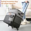 35L Rolling Cooler Bag, Insulated Leakproof Portable Soft Rolling Cooler with Wheels and Handle, Cooler Bag Trolley Box for Beach Camping BBQ view 2