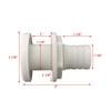Rule Boat Thru Hull Model 60 | 1 1/8 Inch OD White Plastic view 3