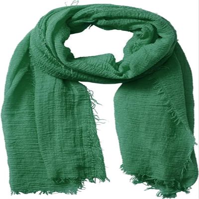 Crinkle hijab - muslim women headscarf - Soft Cotton - Green 59