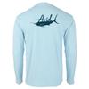 Avid Gear Fishing Mania AVIDry 50+ UPF Adult LS T-Shirt Performance AVIDry 50+ UPF Fabric - Spindle Ice Blue, Size: Medium