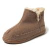 Alpine by Dearfoams Men's Brixen Indoor/Outdoor Memory Foam Boot Slipper, Chestnut, 12-13