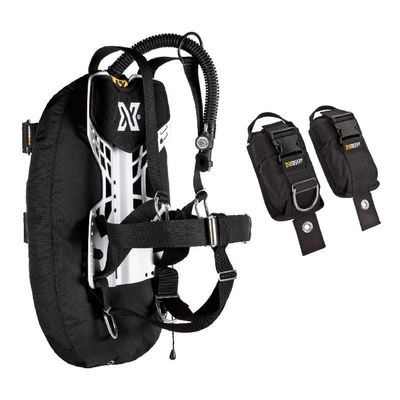 xdeep NX Zen Standard Scuba Diving BCD for Single Tank (Stainless - 2x15lbs Weight Pockets, Large Backplate)
