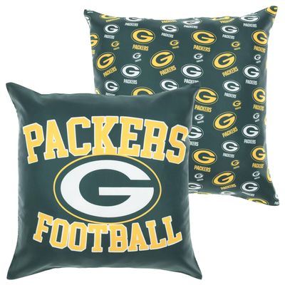 FOCO NFL 2 Pack Throw Pillow Cover 18 x 18, Green Bay Packers