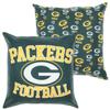 FOCO NFL 2 Pack Throw Pillow Cover 18 x 18, Green Bay Packers view 1