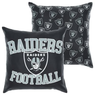 FOCO NFL 2 Pack Throw Pillow Cover 18 x 18, Las Vegas Raiders