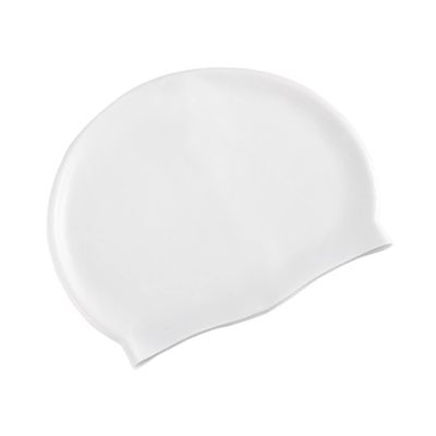 Kisangel Elastic Swim Cap for Men Women Rubber Swimming Accessory Comfortable and Sturdy Swimming Hat in White