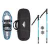 Lightweight Aluminum Frame Snowshoes with Dual Ratchet Bindings, Nylon Heel Strap, HDPE Decking, Includes Heavy Duty Carry Bag, Available in Adult and Kids Sizes, 19", Blue, Snowshoe Kit view 1