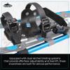 Lightweight Aluminum Frame Snowshoes with Dual Ratchet Bindings, Nylon Heel Strap, HDPE Decking, Includes Heavy Duty Carry Bag, Available in Adult and Kids Sizes, 19", Blue, Snowshoe Kit view 3
