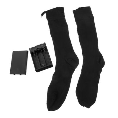 Sosoport 1pair Rechargeable Electric Heated Socks for Thermal Battery Socks Comfortable Foot Warmers for Outdoor Sports Skiing Cycling and More