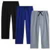 Sweet Hearts Girls Sweatpants - 3 Pack Soft Fleece Open Bottom Athletic Performance Jogger Girls Pants: Made in USA (5-18), Size 5-6, Black/Heather Grey/Royal view 1