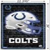Trends International NFL Indianapolis Colts - Neon Helmet 23 Wall Poster, 34L x 22.4W, Poster & Clip Bundle view 3