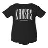 CornBorn Kansas Onesie - Tall Kansas Small Jayhawks - Black - 6M view 1