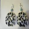 Screwback Earrings, Big Bold Light Weight 3.5" Cowgirl Barrel Racer Rodeo Queen Western Faux Turquoise Cowgirl Hat Bling Earrings + GIFT BAG view 3
