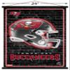 Trends International NFL Tampa Bay Buccaneers - Neon Helmet 23 Wall Poster with Magnetic Frame, 34L x 22.4W, Print and Black Hanger Bundle view 3