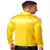 Jugaoge Mens Sequined Long Sleeve Shirt Jazz Disco Dance Shirt Tops Hip Hop Performance Costumes Yellow Small view 4
