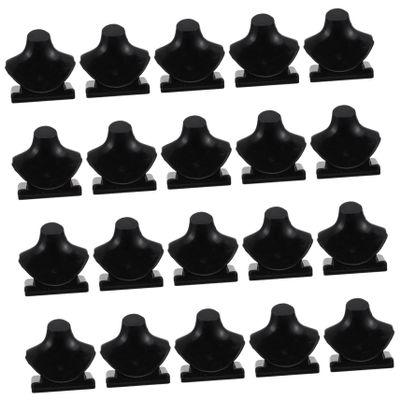 Cabilock Mini Necklace Holder for Dolls 20pcs Play House Miniature Necklace Models Display Jewelry Accessories