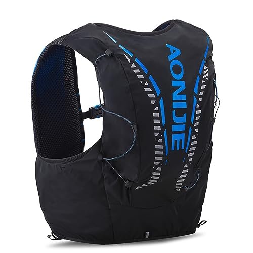 AONIJIE Running Hydration Backpack Vest 12L High Capacity Lightweight Trail Running Vest for Hiking Camping Climbing (Black,S/M)
