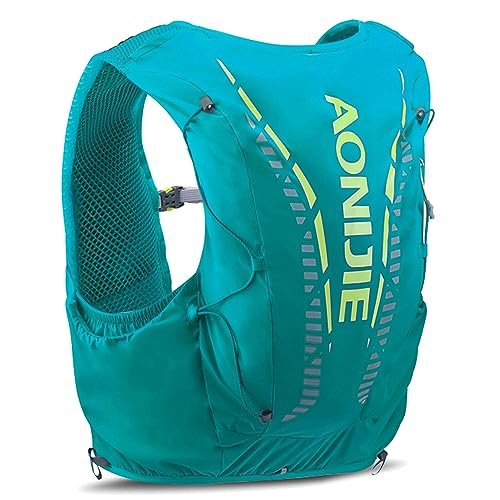 AONIJIE Running Hydration Backpack Vest 12L High Capacity Lightweight Trail Running Vest for Hiking Camping Climbing (Green,S/M)