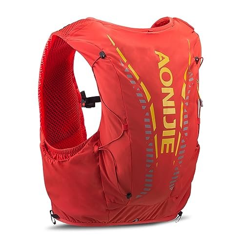 AONIJIE Running Hydration Backpack Vest 12L High Capacity Lightweight Trail Running Vest for Hiking Camping Climbing (Red,L/XL)