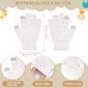 Toddler Kids Winter Hats Touchscreen Gloves Scarfs Set Pompom Beanie Caps Neck Warmer with Fleece for 5-8 Years Old Baby Girls Boys Gifts view 3