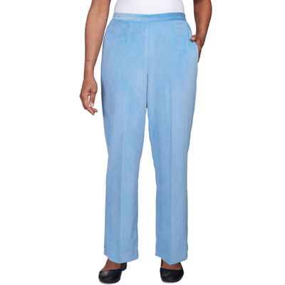 Alfred Dunner Women's Sleek Corduroy Average Length Pant Size 18 Powder Blue