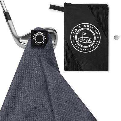 T.A.G. Golf Original Pick It Up Magnetic Golf Towel Charcoal